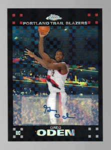 2007-08 Topps Chrome Greg Oden Black Refractor Rookie Auto #2/5 - Picture 1 of 2