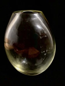 Seltene große ovale Vase aus Sardinienkristall. Klar. Signiert. Made in Italy - Bild 1 von 15