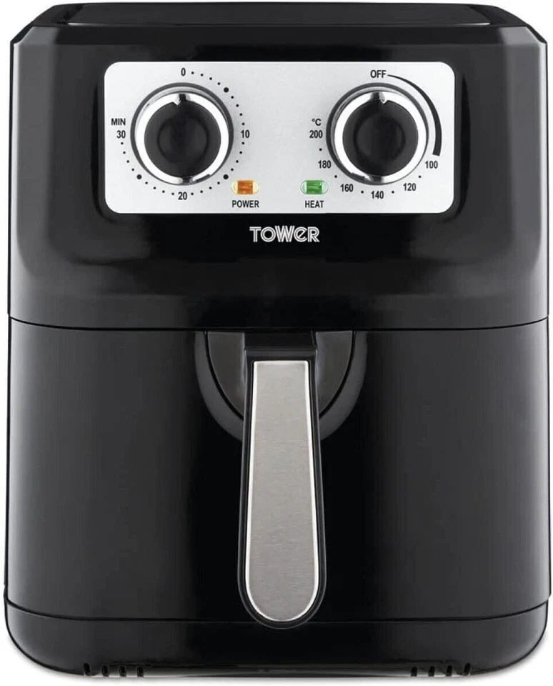 Tower T17090 Vortx Manual Air Fryer - Black, 5L