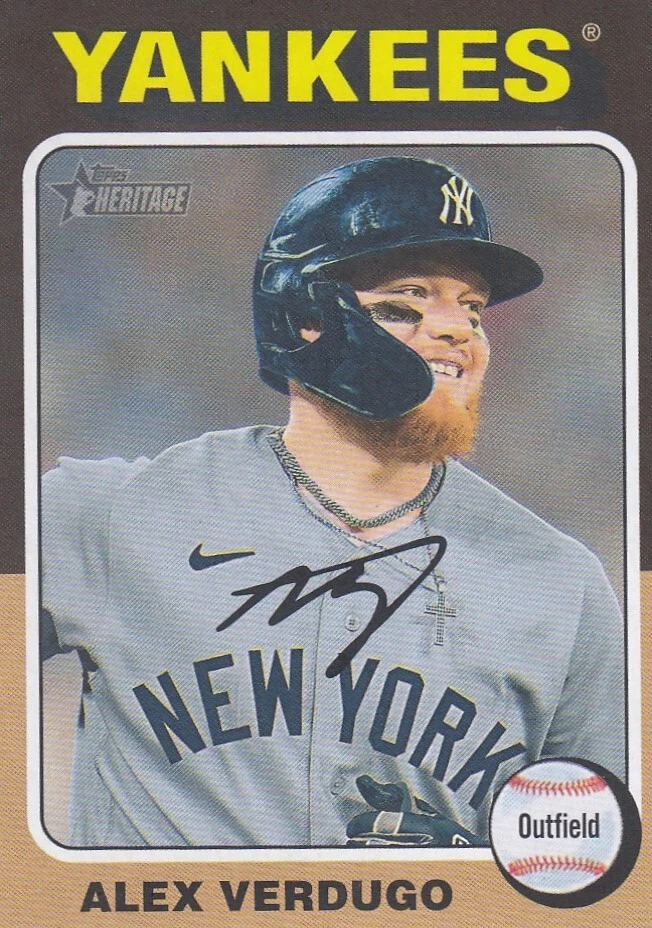 ALEX VERDUGO TOPPS HERITAGE MINI BASE NEW YORK YANKEES #275 2024 24 - Image 1 of 1