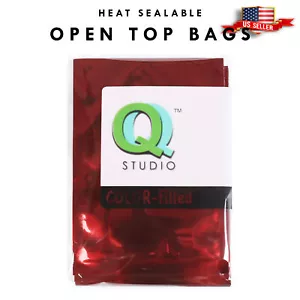 Bolsas sellables térmicamente tamaño muestra Mylar rojo metálico 100 piezas ~ 2,5 x 3,5 pulgadas tamaño exterior - Imagen 1 de 10