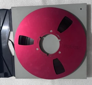 REVOX 26,5 cm Aluminium Reel Tonband Spule ROT/GOLD NAB mit Case - Bild 1 von 2