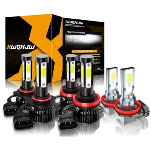 For Nissan Rogue 2008-2013 6000K 6x LED Headlight Hi Low Fog Light Bulbs Combo - Picture 1 of 12