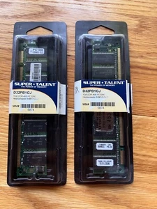 NEW 2x Super Talent 1GB DDR-400 PC3200 Heatspreader 64mx8 CL3 - Picture 1 of 5