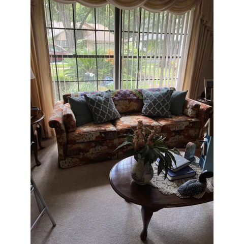 Vintage 1980's Sofa and Loveseat Set Cover