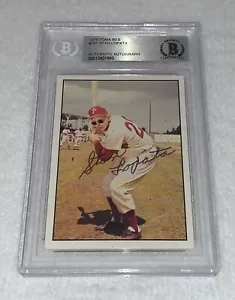 Stan Lopata Philadelphia Phillies signed 1979 TCMA 1950's Card BAS Beckett - Picture 1 of 2