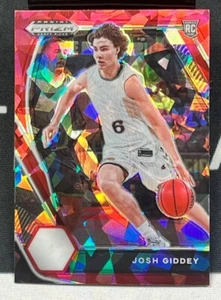 2021 Panini Prizm Draft Picks Red Cracked Ice #17 Josh Giddey RC THUNDER - Picture 1 of 2