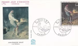 FRANCE 1971 FDC JEAN FRANCOIS MILLET YT 1672 - Foto 1 di 1