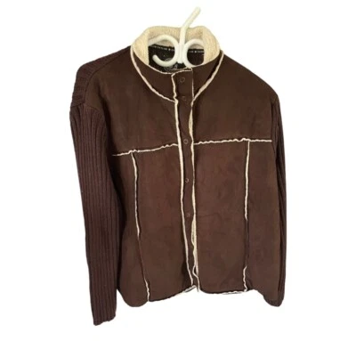 Suéter de gamuza Carolyn Taylor chaqueta marrón talla: XL Foto 1 de 4