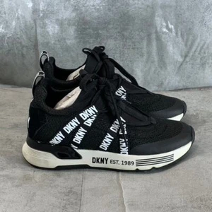 DKNY Women's Black Nash Round-Toe Lace-Up Slip-On Sneakers SZ 6 - Picture 1 of 8