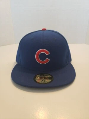 Chicago Cubs MLB Authentic New Era 59FIFTY Fitted Cap 5950 Hat Size 7 1/8 - Image 1 of 3