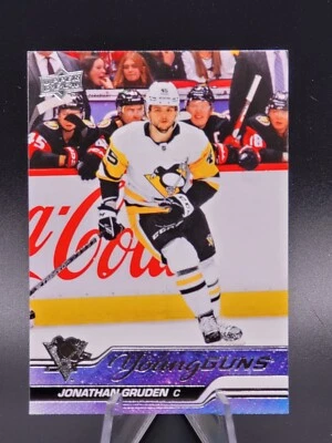 2023-24 Upper Deck Series 1 Young Guns #205 Jonathan Gruden Pittsburgh Penguins - Image 1 of 2