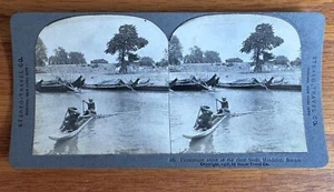 Stereoview -Burma At the Riverbank Mandalay STEREO-TRAVEL CO from 1908 #36 - Picture 1 of 1