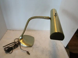 Vintage Laurel Brass Goose Neck Desk Table Lamp light USA 1950 19" tall - Picture 1 of 11