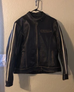 XELEMENT Cafe Racer Leder MOTORRAD Biker JACKE Herren Größe L braun - Bild 1 von 5