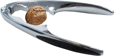 Metal Nutcracker NEW Heavy Duty Walnut Cracker Opener Rubber Grips TRIXES - Image 1 of 4