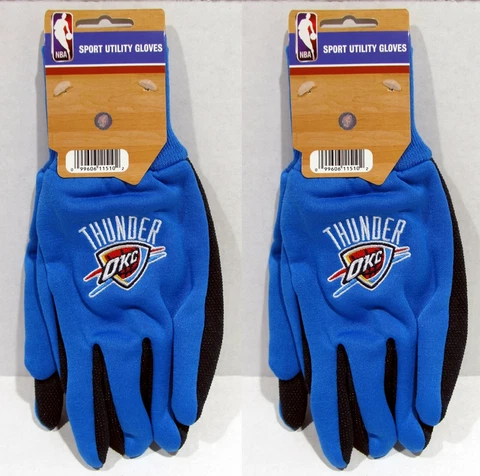 NBA 2 Pairs Oklahoma City OKC Thunder Sport Utility Gloves Cover