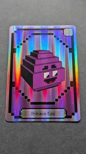 Tarjeta de huevo McDonald's Grimace 2025 - Tarjeta de comida de Minecraft sin usar - Imagen 1 de 1