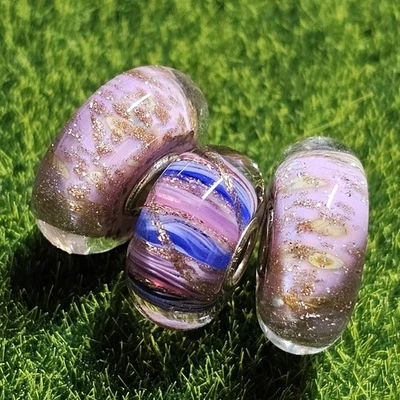 Trollbeads Twilight Aurora Dream Set - Rosa Desierto Y ÚNICO Vidrio Único Foto 1 de 4