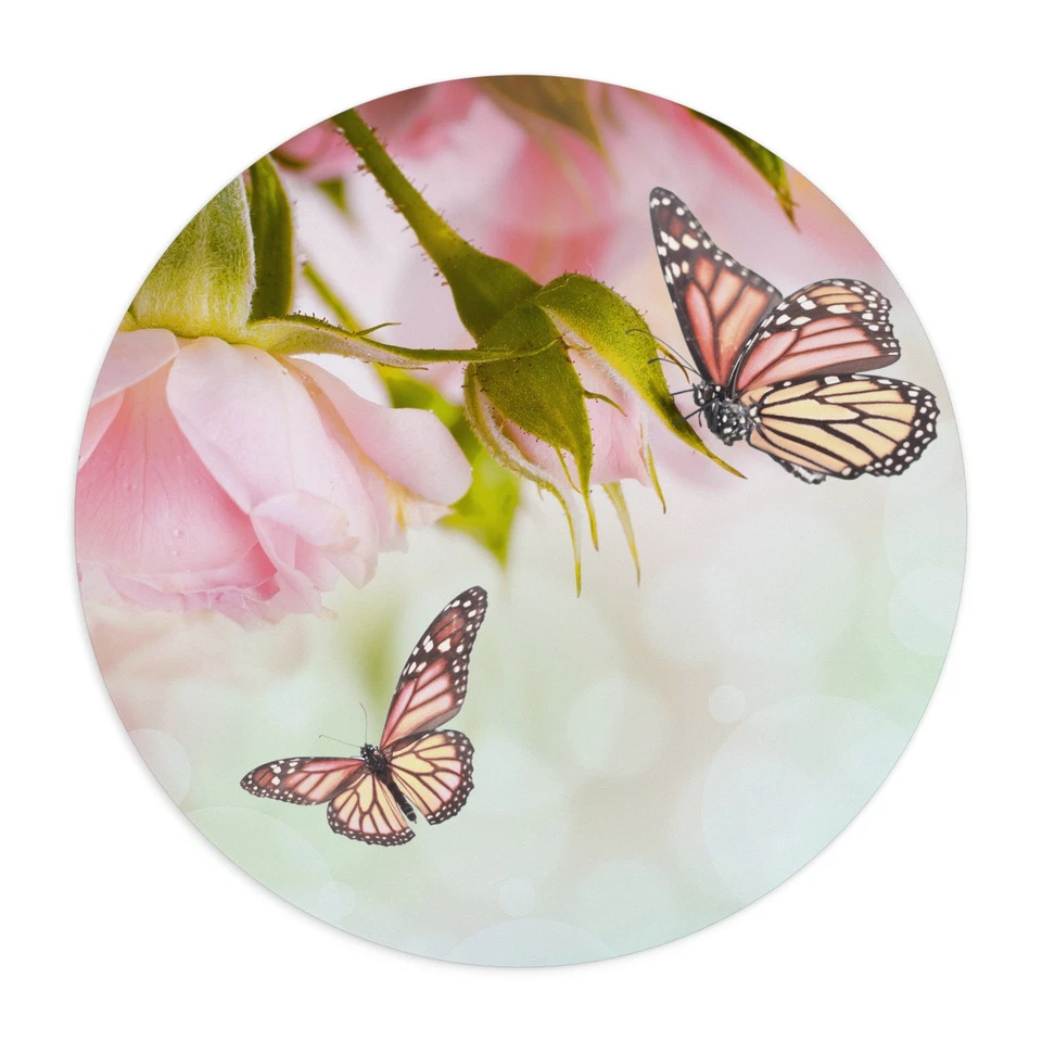 Butterfly Blossom Mouse Pad, Floral Desk Accessory, Gift for Nature Lovers - Image 1 of 1