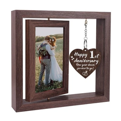Marco de fotos de aniversario de 1 año regalos para hombres mujeres, marco de 1er aniversario G... Foto 1 de 4