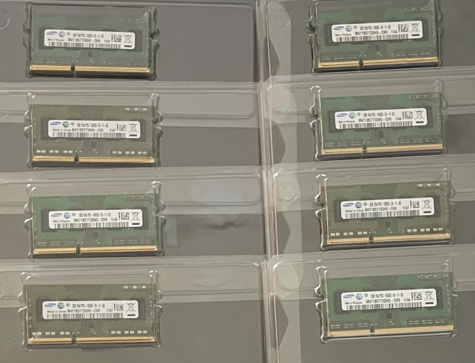 Samsung 2GB 1RX8 PC3-10600S DDR3 1333mhz 204pin Memory RAM CL9 [PACK OF 8] - Image 1 of 4