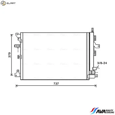 CONDENSER AIR CONDITIONING VOA5152D FOR VOLVO XC90/SUV D5244T18/5244T5 2.4L 5cyl - Image 1 of 4