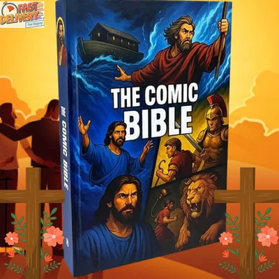 The Comic Bible for All Ages Full-Color Illustrated Bible Comic Book Church Gift - Image 1 of 4
