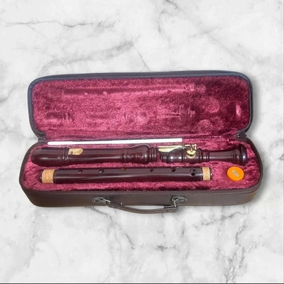 YAMAHA YRT-61M Wooden Tenor Recorder Baroque System Used with Case - Image 1 of 4