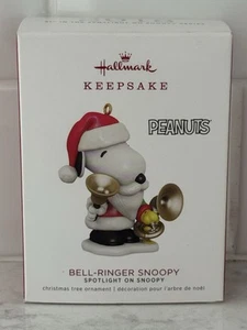 Hallmark Ornament Bell-Ringer Snoopy.  21st Spotlight on Snoopy Series. 2018 NIB - Picture 1 of 6