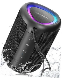Portable Bluetooth Speaker with Lights, Powerful Crystal Clear Sound, IPX5 - Picture 1 of 7