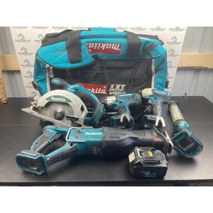Makita LXT Kit combinato senza fili con borsa - seghetto circolare, trapano, ricambio FUNZIONA - Foto 1 di 20