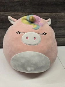 Squishmallow 12 Zoll Ilene das rosa Regenbogen-Einhorn Schlafaugen  - Bild 1 von 3