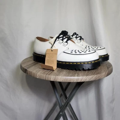 Dr. Martens Ramsey Smooth Leather Creepers White Oxfords Shoes  11L 10M - Image 1 of 4