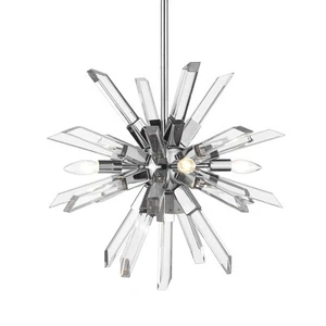 Z-Lite 4003-4 Chrome Burst 4-Light 21"W Crystal Sputnik Chandelier - Picture 1 of 6