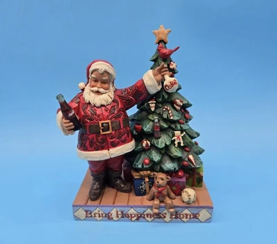 Jim Shore Coca-Cola Santa Claus BRING HAPPINESS HOME 2017 Christmas Figure - Image 1 of 4