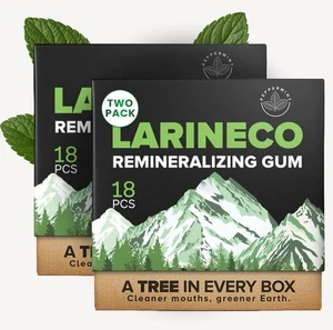 Confezione 2 Larineco Gomma Rimineralizzante Nano Idrossiapatite Xilitolo Menta Piperita 36Psc - Foto 1 di 8