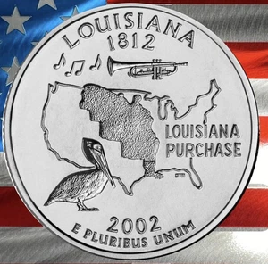 2002 P Louisiana State Quarter Circulated US Coin Collectible πΊπ¦ - Picture 1 of 4