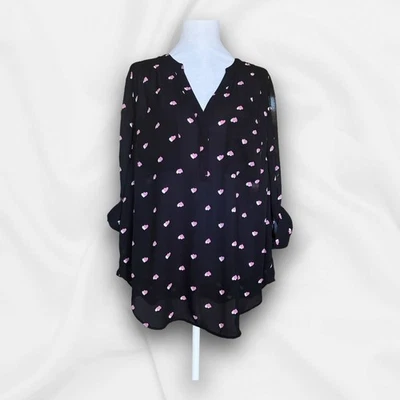 Top Negro Estilo Torrid Harper Talla 1 - Talla Grande Relajado Informal Negocios Informal Foto 1 de 4