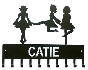Personalized Irish Dance Trio Medal Rack Display - Picture 1 of 4