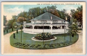 PARKERSBURG WEST VIRGINIA WV TERRAPIN PARK ENTRADA PABELLÓN POSTAL AÑOS 20 - Imagen 1 de 2