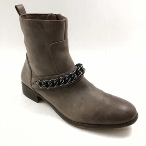 Coach Adella Gr. 6 B 36 BRÜNIERTE KALBSLEDER KETTE STIEFELETTEN Reißverschluss Chelsea - Bild 1 von 9