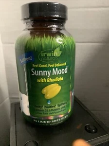 Irwin Naturals Sunny Mood with Rhodiola 75 Sgels - Picture 1 of 3