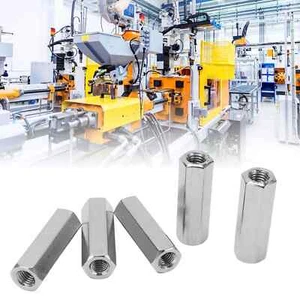 A2 Stainless Steel All Threaded Rod Bar Stud Connector Tube Sleeve Long Nuts UK - Picture 1 of 6