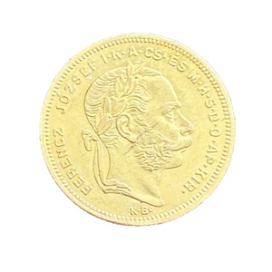 Hungary 1876 Gold 20 Francs 8 Florins UNC - Picture 1 of 2