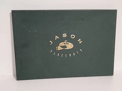 Set of 4 Large Placemats by JASON Flower Fruit Bowl Cork Back 17” x 11” Verandah - Image 1 of 4