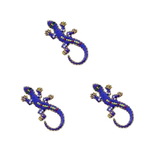 Parche de hierro reptil Royal Blue Jewel Lizard (paquete de 3) - Imagen 1 de 4