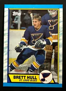 1989-90 Topps Hockey Brett Hull St Louis Blues 2. Jahr Karte # 186 NM-MT/NEUWERTIG - Bild 1 von 2