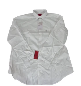 Alfani Shirt Mens L 16-16 1/2 White Spectrum Slim Fit Stretch Long Sleeve NEW - Picture 1 of 10