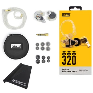 CTM CE320 In Ear Monitor Auriculares Clear + Keepdrum Paño de Microfibra - Imagen 1 de 7